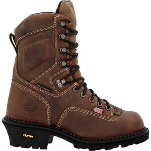 Georgia Boot USA Logger Composite Toe Waterproof Work Boots 11 W Brown GB00540